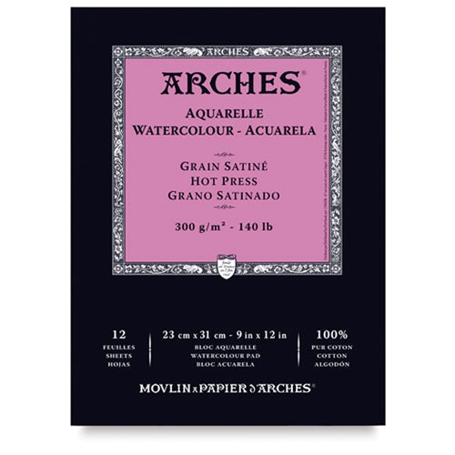 Simon Says Stamp! Arches HOT PRESSED WATERCOLOR PAD 9x12 inches 012890