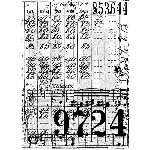 Simon Says Stamp! Tim Holtz Cling Rubber ATC Stamp LEDGER com014