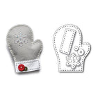Simon Says Stamp! Memory Box PLUSH FROSTY MITTEN Craft Die 99308