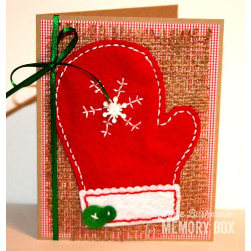 Simon Says Stamp! Memory Box PLUSH FROSTY MITTEN Craft Die 99308