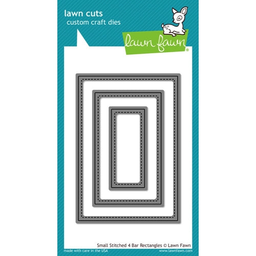 Simon Says Stamp! Lawn Fawn SMALL STITCHED 4 BAR RECTANGLES Lawn Cuts LF1027