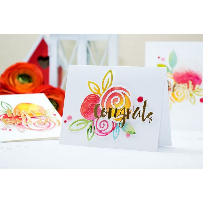 Simon Says Stamp! Simon Says Stamp PAINTED CONGRATS Wafer Die SSSD111544