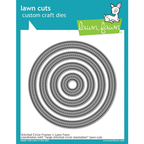 Simon Says Stamp! Lawn Fawn STITCHED CIRCLE FRAMES Lawn Cuts LF1141