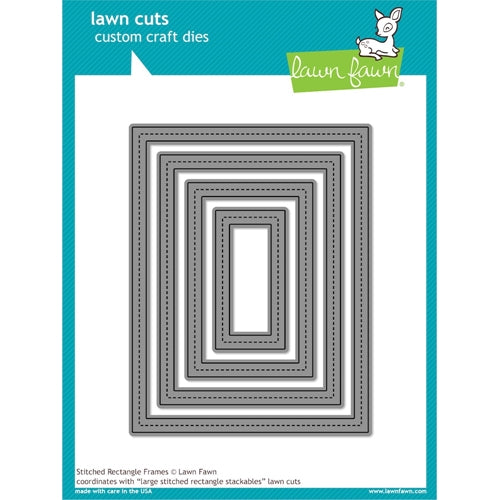 Simon Says Stamp! Lawn Fawn STITCHED RECTANGLE FRAME Lawn Cuts LF1142