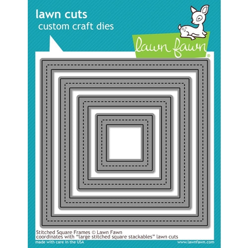 Simon Says Stamp! Lawn Fawn STITCHED SQUARE FRAMES Lawn Cuts LF1143