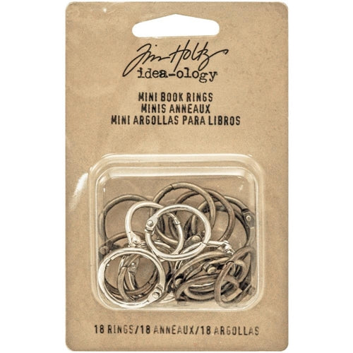 Simon Says Stamp! Tim Holtz Idea-ology MINI BOOK RINGS Fasteners TH93272