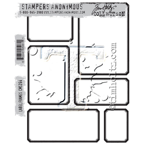 Simon Says Stamp! Tim Holtz Cling Rubber Stamps LABEL FRAMES CMS264