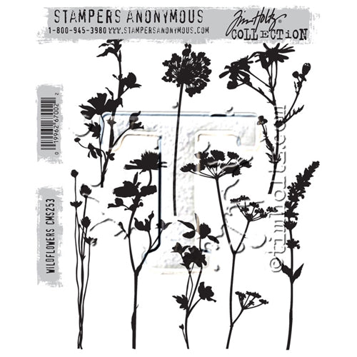Simon Says Stamp! Tim Holtz Cling Rubber Stamps WILDFLOWERS CMS253