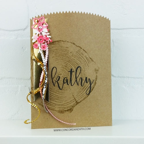 Simon Says Stamp! Concord & 9th SOPHISTICATED SCRIPT Clear Stamp Set 10056C9