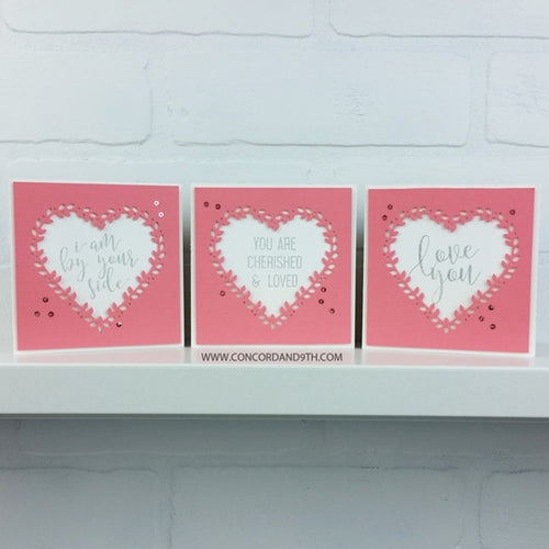 Concord & 9th Clear Stamps 4x6 Sew Happy Hearts
