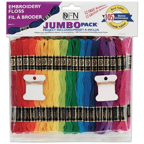 Simon Says Stamp! Janlynn Cotton Embroidery Floss Jumbo Pack ASSORTED COLORS 300137