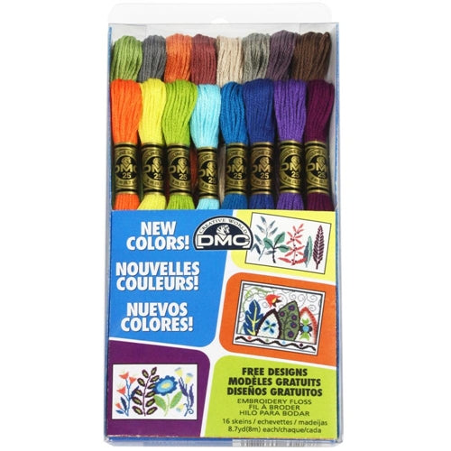 Simon Says Stamp! DMC Embroidery Floss Pack 16 COLORS 117F25CM16