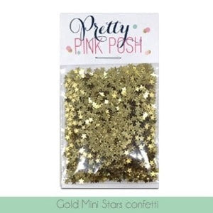 Simon Says Stamp! Pretty Pink Posh GOLD MINI STAR CONFETTI Sequins