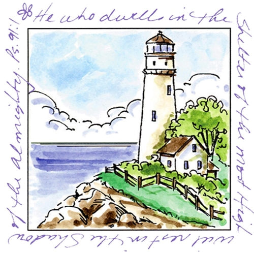 Simon Says Stamp! Art Impressions LIGHTHOUSE Window To The World Clear Stamp 3175