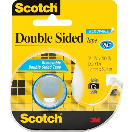3M Scotch Removable Double Sided Tape, 0.75 x 200
