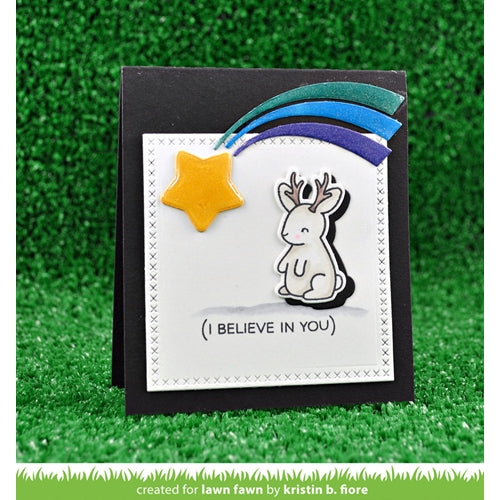 Simon Says Stamp! Lawn Fawn BELIEVE IN YOURSELF Clear Stamps LF1042