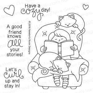 Simon Says Stamp! Newton's Nook Designs A COZY DAY IN Clear Stamp Set 20160504