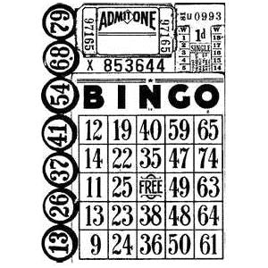 Simon Says Stamp! Tim Holtz Cling Rubber ATC Stamp GAMES COM018