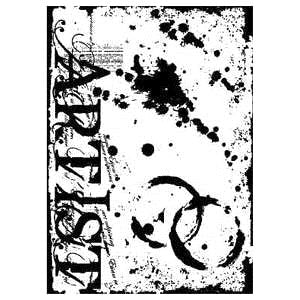 Simon Says Stamp! Tim Holtz Cling Rubber ATC Stamp THE ARTIST COM020