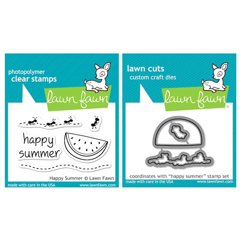 Simon Says Stamp! Lawn Fawn SET LFSETHS HAPPY SUMMER Clear Stamps and Dies