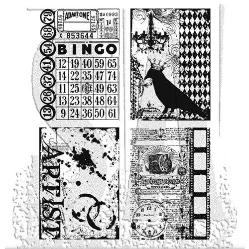 Simon Says Stamp! Tim Holtz Cling Rubber Stamps CREATIVE COLLAGES CMS044