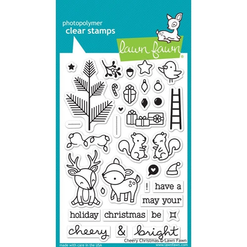 Simon Says Stamp! Lawn Fawn CHEERY CHRISTMAS Clear Stamps LF1216