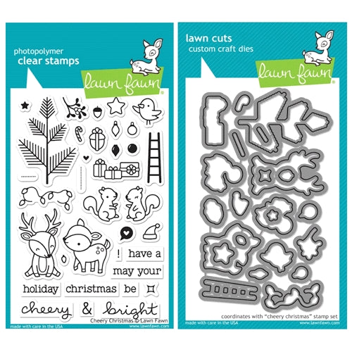 Simon Says Stamp! Lawn Fawn SET SULF16SETCC CHEERY CHRISTMAS Clear Stamps and Dies