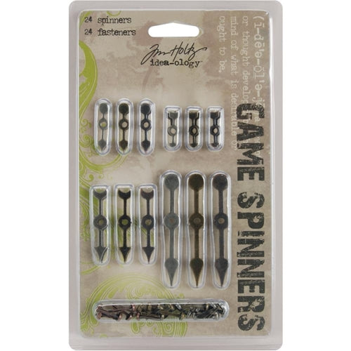 Simon Says Stamp! Tim Holtz Idea-ology 24 METAL GAME SPINNERS with Brads  TH92717