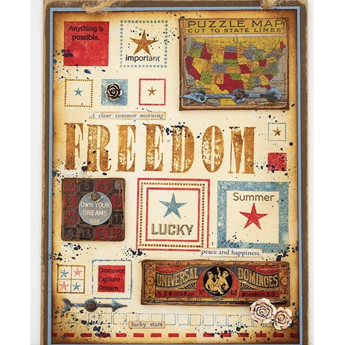 Simon Says Stamp! Tim Holtz Idea-ology 24 METAL GAME SPINNERS with Brads  TH92717