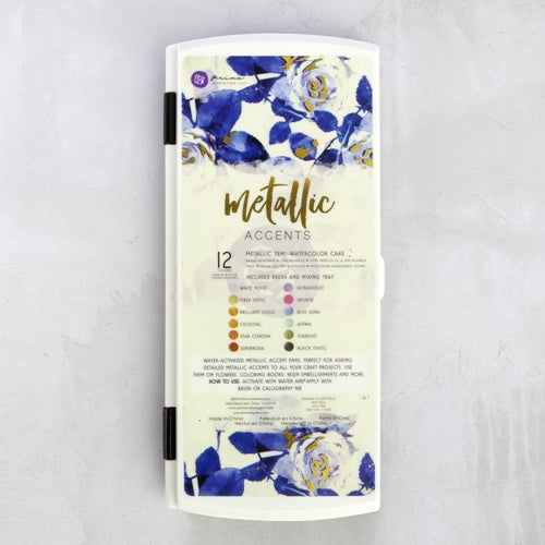 Simon Says Stamp! Prima Marketing METALLIC ACCENTS Semi Watercolor Cake 589974