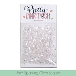 Simon Says Stamp! Pretty Pink Posh 3MM SPARKLING CLEAR Sequins