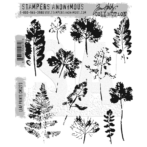 Simon Says Stamp! Tim Holtz Cling Rubber Stamps LEAF PRINTS CMS273
