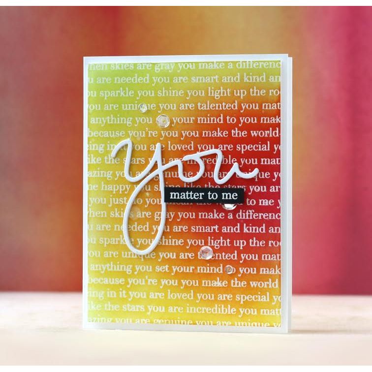 Simon Says Stamp! Simon Says Clear Stamps YOU MATTER SSS101645