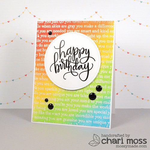 Simon Says Stamp! Simon Says Cling Stamps YOU MATTER BACKGROUND SSS101646