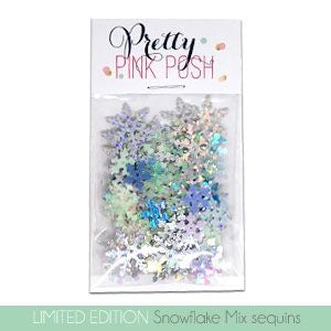 Simon Says Stamp! Pretty Pink Posh SNOWFLAKE Sequin Mix