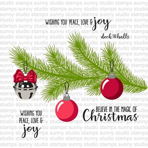 Simon Says Stamp! Sunny Studio HOLIDAY STYLE Clear Stamp Set SSCL 142