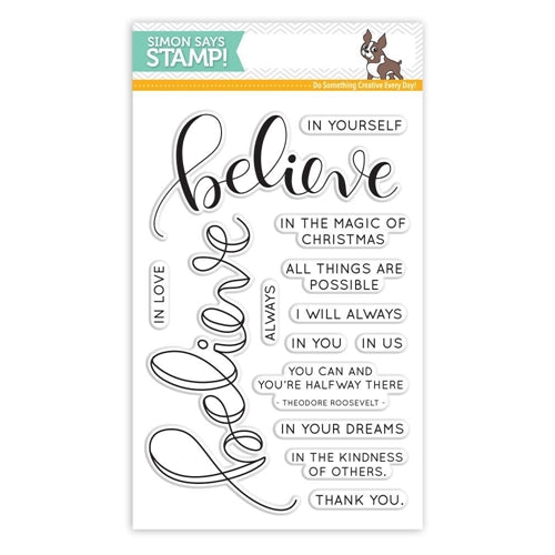 Qoiseys Never Stop Believing Clear Silicone Stamps for Card Making