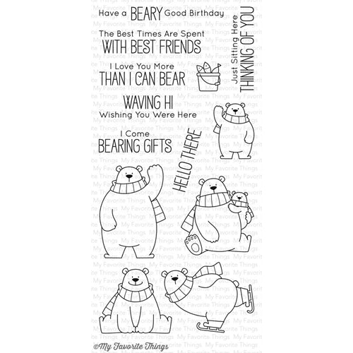Simon Says Stamp! My Favorite Things POLAR BEAR PALS Clear Stamps BB40