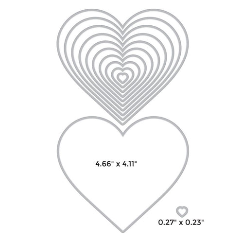 Simon Says Stamp! Hero Arts Nesting HEART DIES DI334