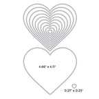 Simon Says Stamp! Hero Arts Nesting HEART DIES DI334