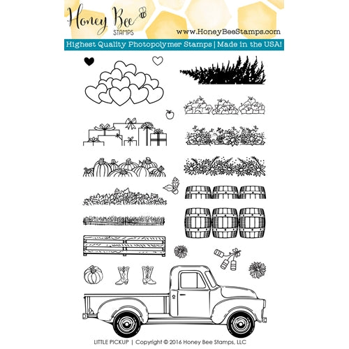 Simon Says Stamp! Honey Bee LITTLE PICKUP Clear Stamp Set HBST-036