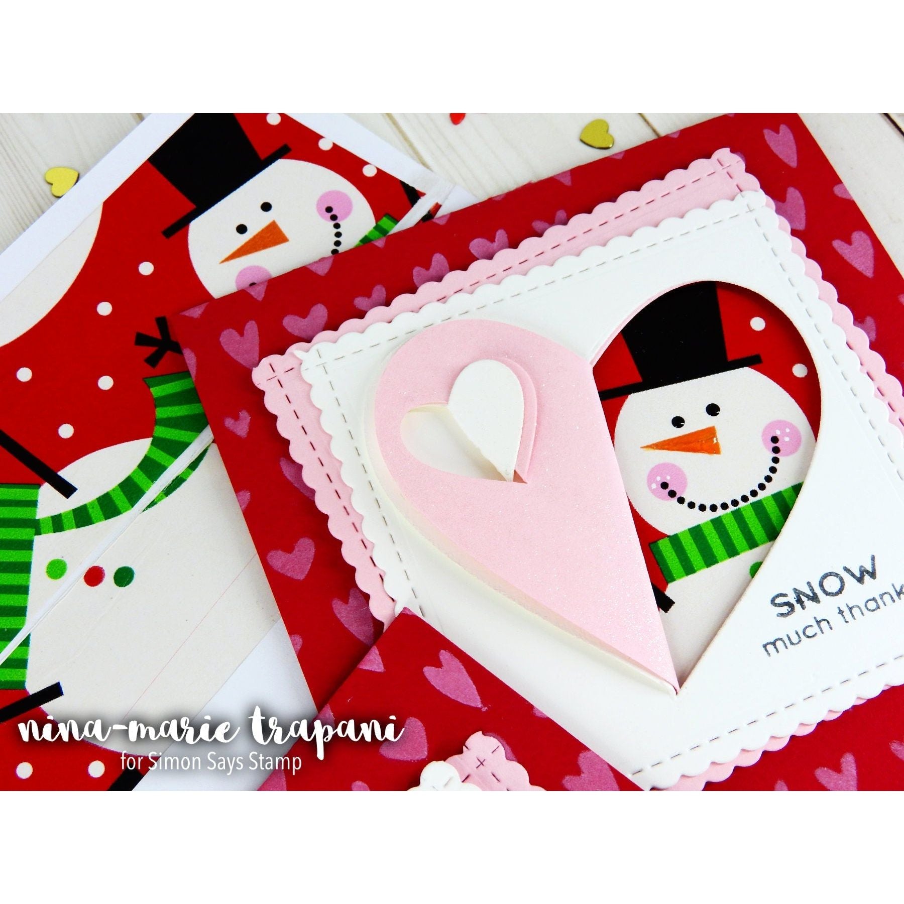 Simon Says Stamp! Simon Says Stamp Stencil DRAWN HEARTS SSST121389