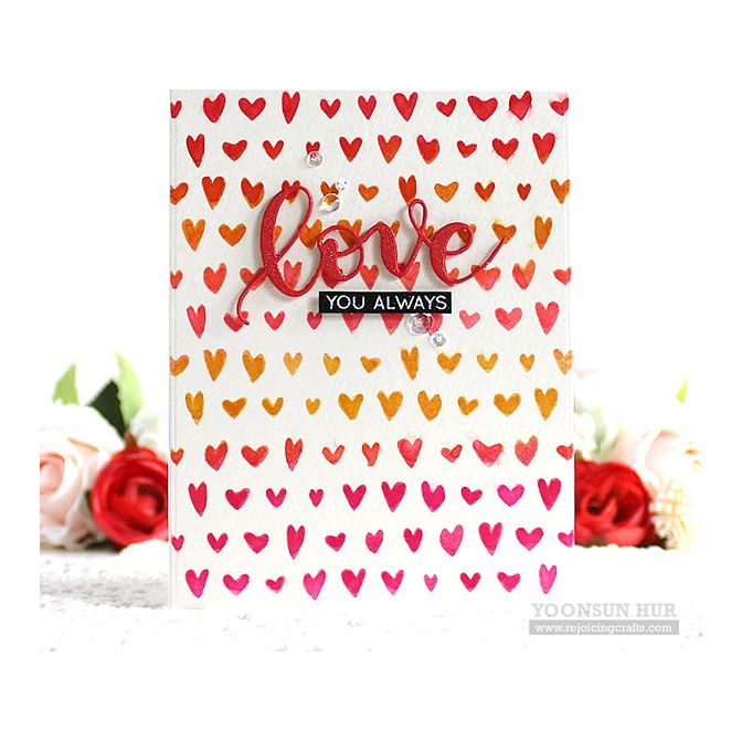 Simon Says Stamp! Simon Says Stamp Stencil DRAWN HEARTS SSST121389