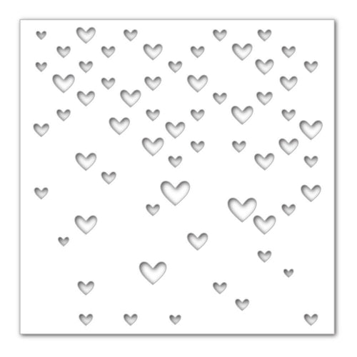 Simon Says Stamp! Simon Says Stamp Stencil LARGE FALLING HEARTS SSST121390