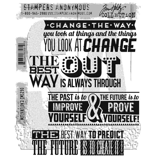 Simon Says Stamp! Tim Holtz Cling Rubber Stamps MOTIVATION 2 CMS290