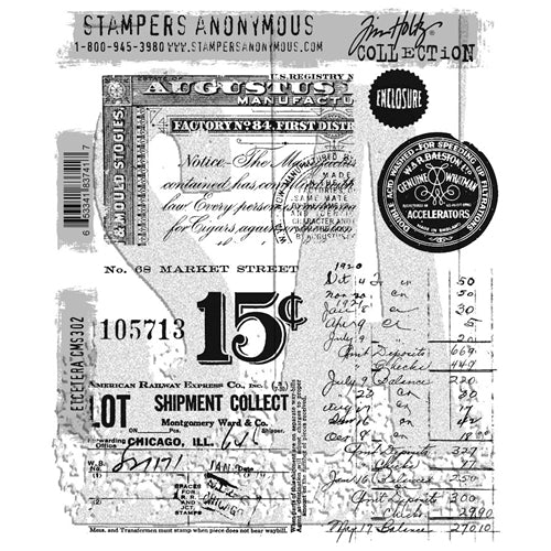 Simon Says Stamp! Tim Holtz Cling Rubber Stamps ETCETERA CMS302