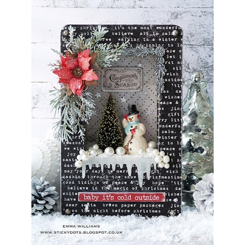 Simon Says Stamp! Tim Holtz Sizzix LAYERED TATTERED POINSETTIA Bigz Die With Texture Fades 662170 | color-code:ALT1