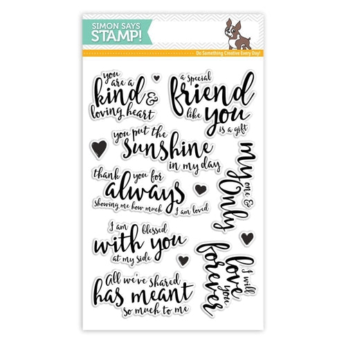 Simon Says Stamp! Simon Says Clear Stamps LOVING HEART Sentiments SSS101718