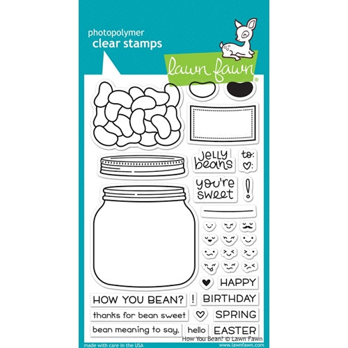 Simon Says Stamp! Lawn Fawn HOW YOU BEAN? Clear Stamps LF1325