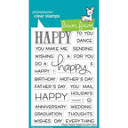 Simon Says Stamp! Lawn Fawn HAPPY HAPPY HAPPY Clear Stamps LF1334